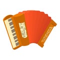 Accordion icon, cartoon style Royalty Free Stock Photo