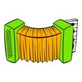 Accordion icon cartoon Royalty Free Stock Photo