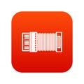 Accordion icon digital red Royalty Free Stock Photo