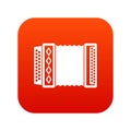 Accordion icon digital red Royalty Free Stock Photo