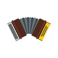 Accordion icon in flat style Royalty Free Stock Photo