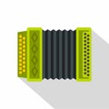 Accordion icon, flat style Royalty Free Stock Photo