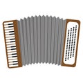 Accordion icon, music and instrument, flat style, sound sign, colorful solid pattern on white background Royalty Free Stock Photo