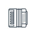 accordion icon vector from holland concept. Thin line illustration of accordion editable stroke. accordion linear sign for use on Royalty Free Stock Photo