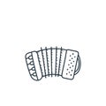 accordion icon vector from music concept. Thin line illustration of accordion editable stroke. accordion linear sign for use on Royalty Free Stock Photo