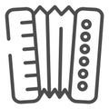 Accordion line icon. Harmonica vector illustration isolated on white. Musical instrument outline style design, designed Royalty Free Stock Photo