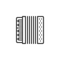 Accordion line icon