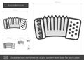 Accordion line icon. Royalty Free Stock Photo