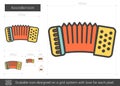 Accordion line icon. Royalty Free Stock Photo