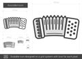 Accordion line icon. Royalty Free Stock Photo