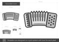 Accordion line icon. Royalty Free Stock Photo