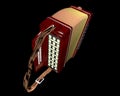 Accordion musical instrument for 3d illustration