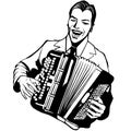 Accordion player Royalty Free Stock Photo