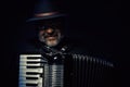 Accordion Player Portrait Royalty Free Stock Photo