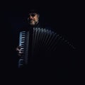 Accordion Player Portrait Royalty Free Stock Photo