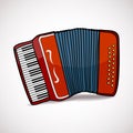 Accordion vector illustration Royalty Free Stock Photo