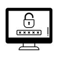 Account authorization half glyph vector icon which can easily modify or edit