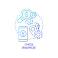 Account balance blue gradient concept icon