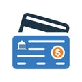 Account, bank, bankbook icon. Simple vector sketch