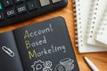 Account-based marketing ABM is shown using the text Royalty Free Stock Photo
