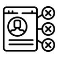 Account blocking icon outline vector. Internet lock