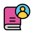Account book color line icon Royalty Free Stock Photo