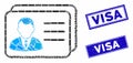 Account Cards Mosaic and Scratched Rectangle Visa Seals