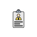 Account, cv, resume colored icon. Can be used for web, logo, mobile app, UI, UX