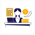 Account department flat icon