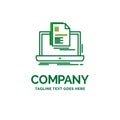 account, Laptop, Report, Print, Resume Flat Business Logo templa