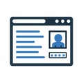 Account login icon, access profile Royalty Free Stock Photo