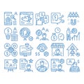 Account Manager Work icon hand drawn illustration