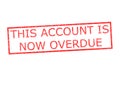 THIS ACCOUNT IS NOW OVERDUE Stamp Royalty Free Stock Photo