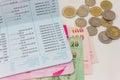 Account passbook and thai Money