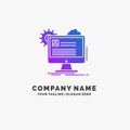 Account, profile, report, edit, Update Purple Business Logo Template. Place for Tagline