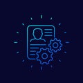 account settings line icon for web Royalty Free Stock Photo