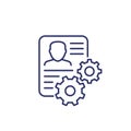 account settings line icon on white Royalty Free Stock Photo