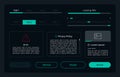 Account settings UI elements kit Royalty Free Stock Photo