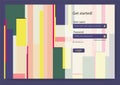 Account sign up and password form page. Login ui ux design concept illustration. Landing page template