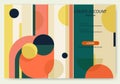 Account sign up and password page. Login ui ux design concept illustration. Bauhaus landing page template