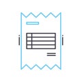 account statements line icon, outline symbol, vector illustration, concept sign