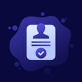 Account verified icon, vector design
