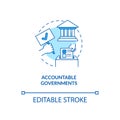 Accountable governments concept icon