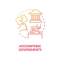 Accountable governments concept icon