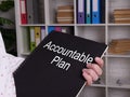Accountable Plan is shown on the conceptual business photo