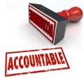 Accountable Stamp Assigning Responsibility Credit Blame Royalty Free Stock Photo