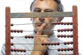 Accountant with abacus Royalty Free Stock Photo