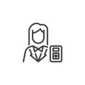 Accountant avatar line icon