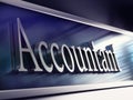 Accountant company plaque, 3d rendering