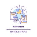 Accountant concept icon